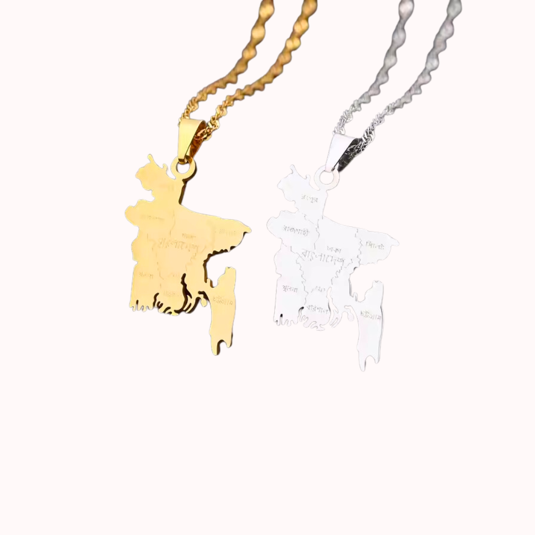 Bangladesh Map Necklace