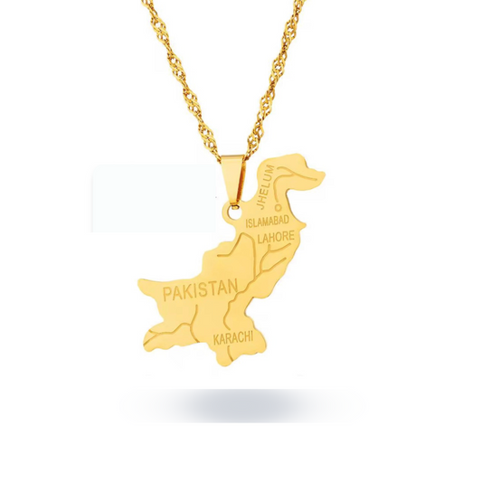 Pakistan Map Necklace